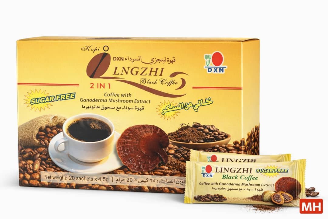 قهوة لينجزي السوداء 2 في 1